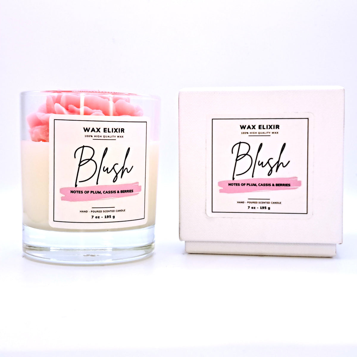Blush Luxury Scented Flower Candle