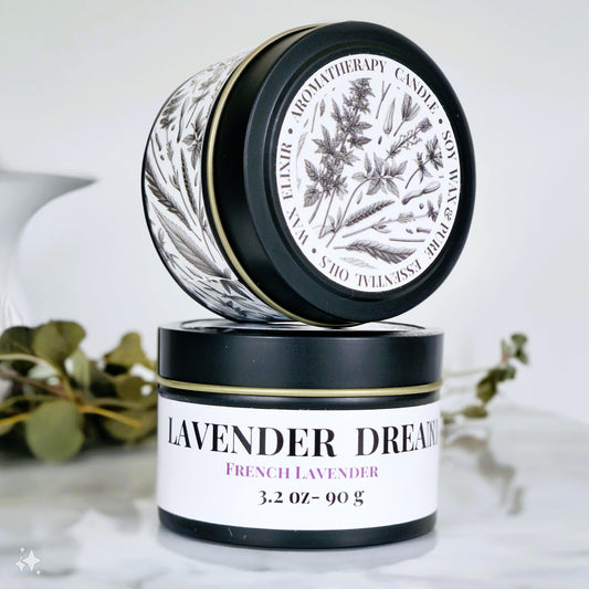 CALMING • Lavender Dream Aromatherapy Tin Candle 90g
