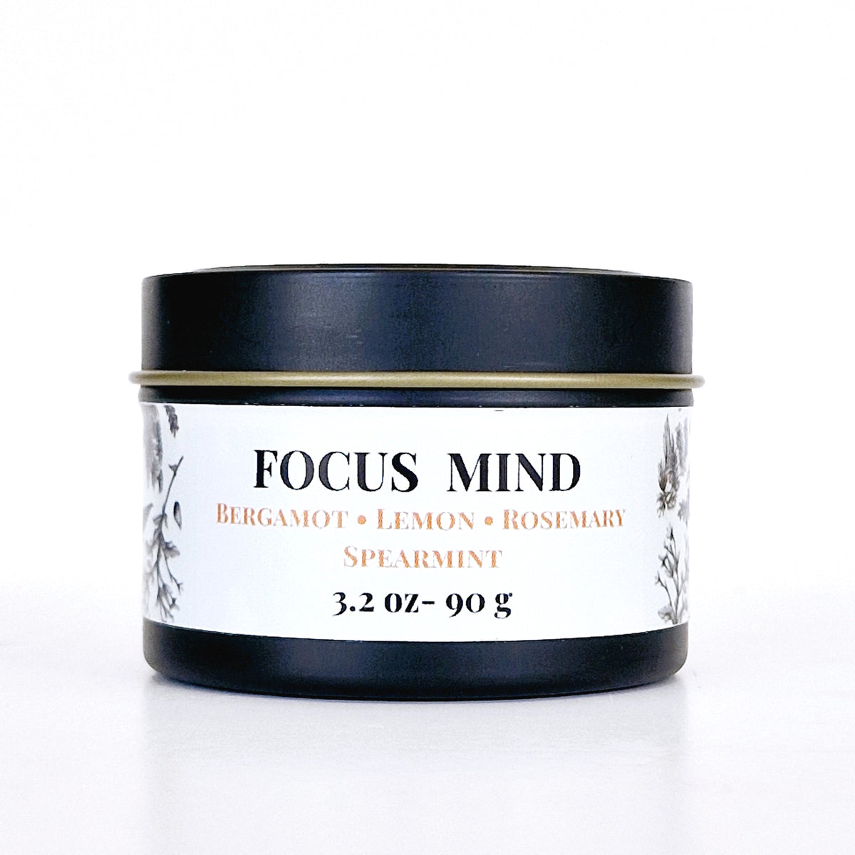 ENERGIZING • Focus Mind Aromatherapy Tin Candle 90g