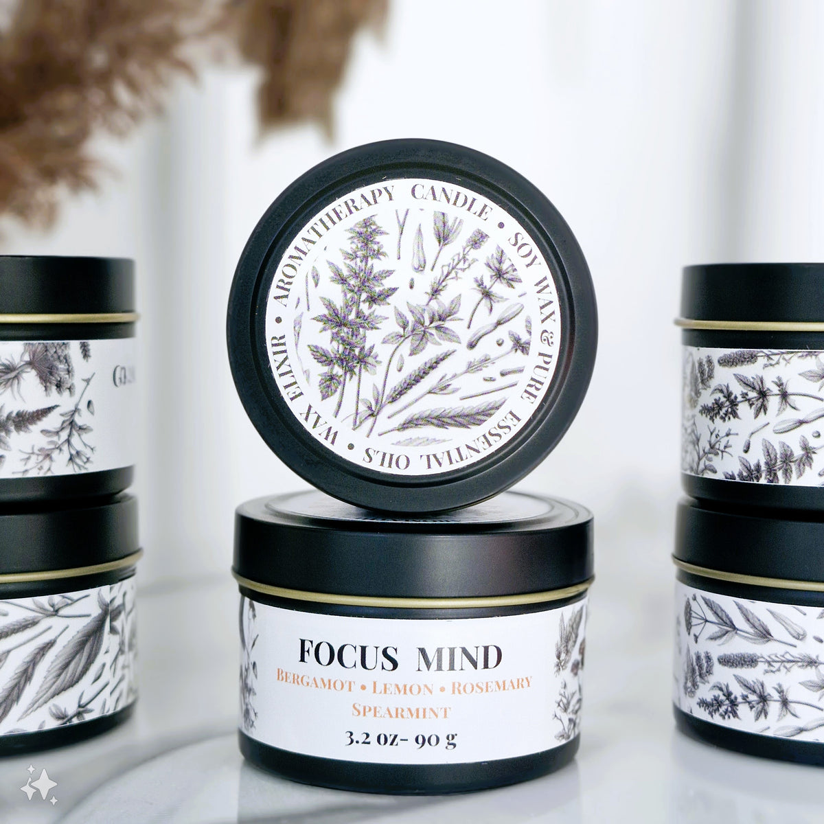 ENERGIZING • Focus Mind Aromatherapy Tin Candle 90g