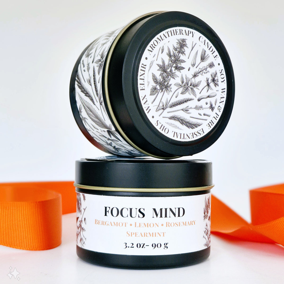 ENERGIZING • Focus Mind Aromatherapy Tin Candle 90g