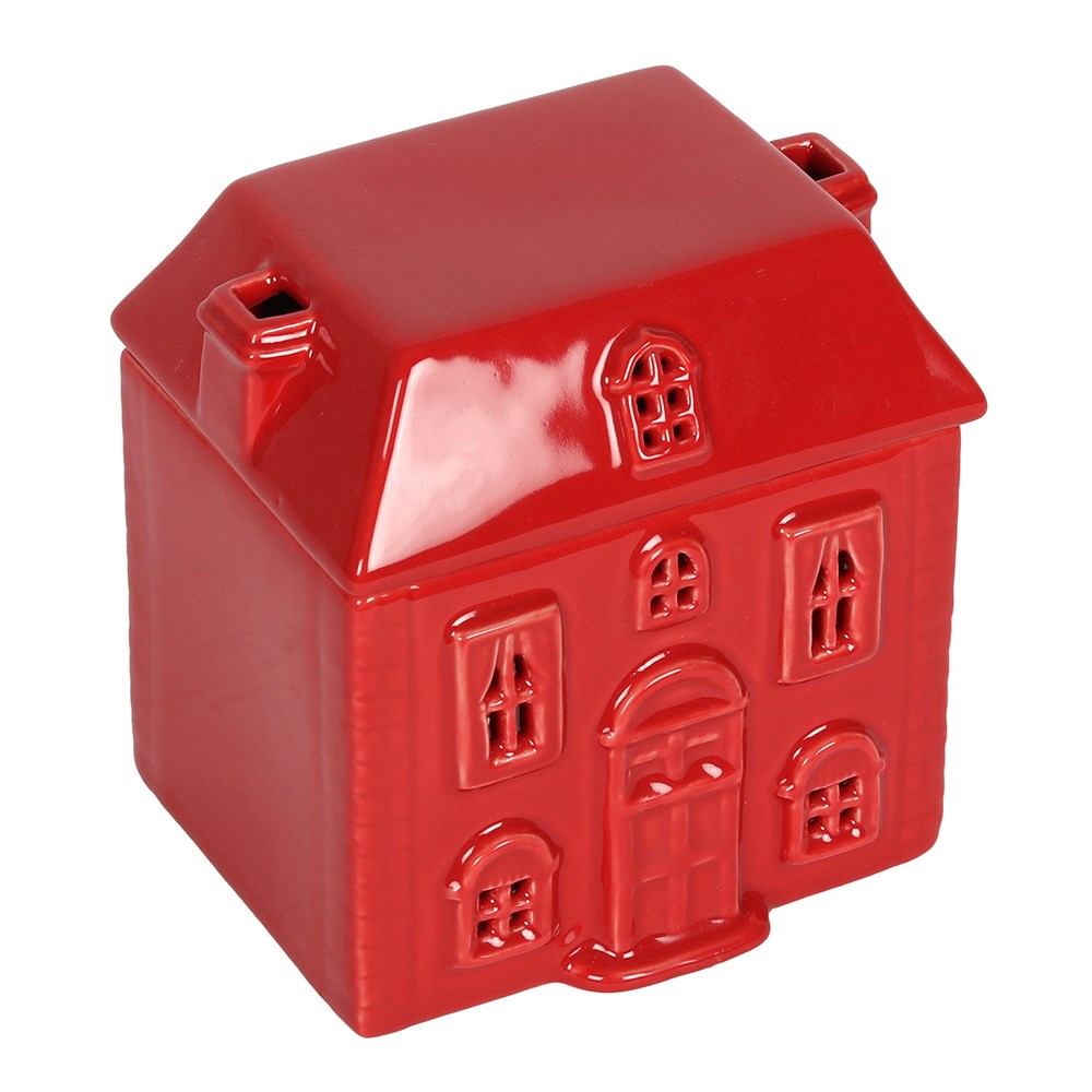 Red Ceramic House Wax Burner | Small Gift from WaxElixir